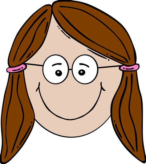 Girl In Glasses Drawing Free Image Download