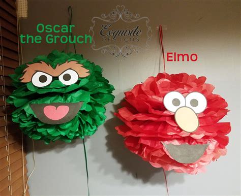 Sesame Street Pom Poms 12 Characters Available Etsy