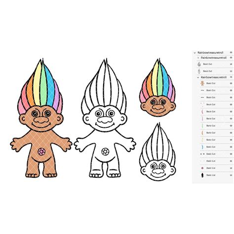 90s Troll Svg Png Layered By Colour Etsy Australia