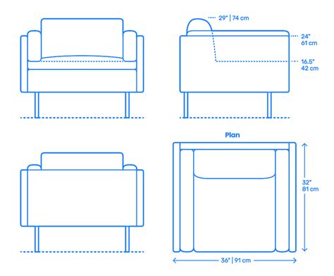 Bolster Armchair Dimensions And Drawings