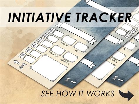 Dandd 5e Initiative Tracker Printable Dungeons And Dragons Etsy Australia