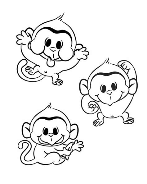 Cute Baby Monkey Coloring Pages Home Design Ideas