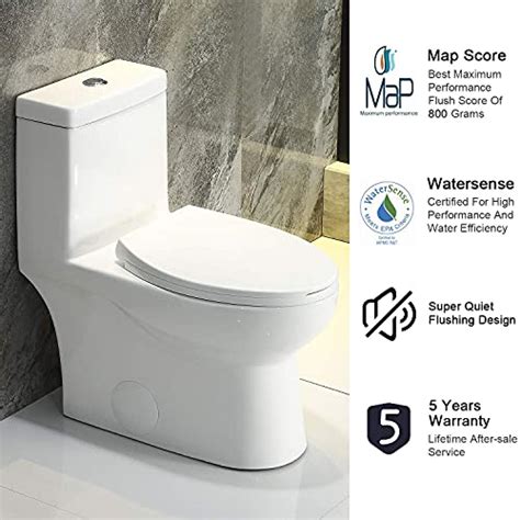 Horow Hwmt 8737 Dual Flush Elongated Standard One Piece Toilet With