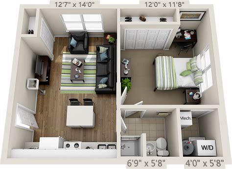 College Park At Midtown Floor Plans Small Apartment Plans Small