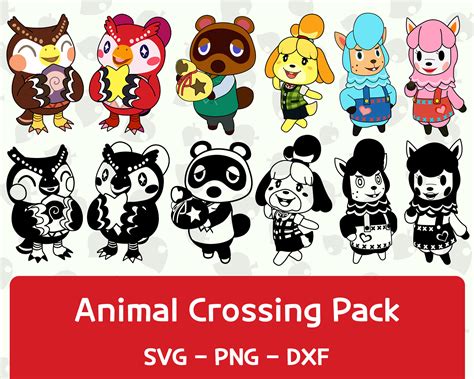 Animal Crossing Svg 6 Villagers Svg Files For Cricut Etsy