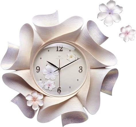 Mll Flower Decorative Wall Clock Creative Wall Decor Clockbattery