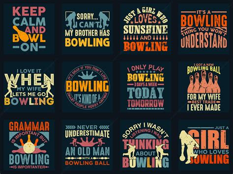 Bowling T Shirt Design Bundle On Behance