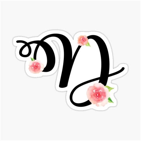 Monogram D With Pretty Pink Roses Sticker For Sale By Apricotblossom