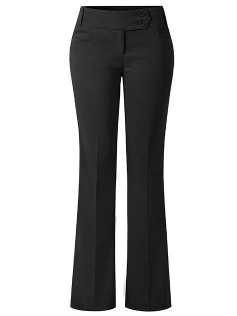 Made By Olivia Women S Relaxed Boot Cut Office Pants Trousers Slacks