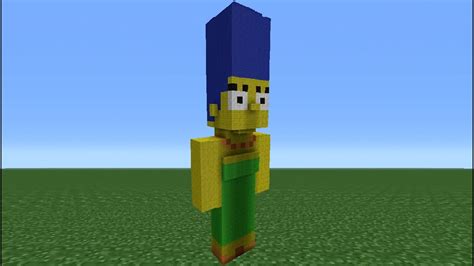 Minecraft Tutorial How To Make Marge Simpson Youtube