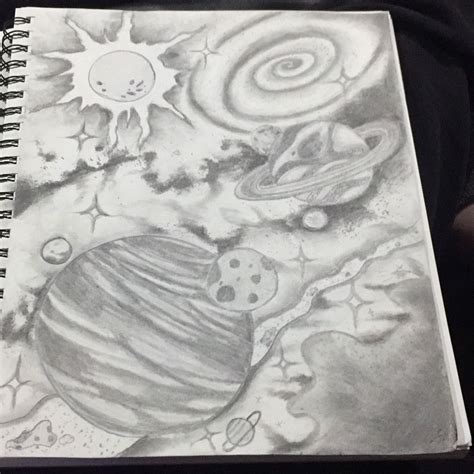Space Drawing Ideas Easy Space Drawings Easy Drawing Cool Pencil