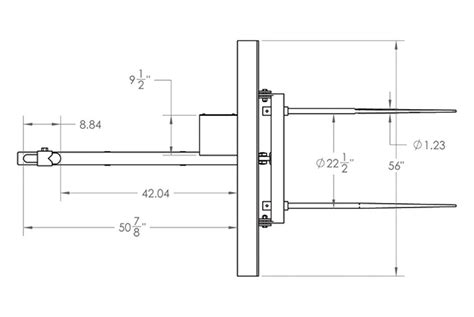 Pierce Abs1k Hydraulic Double Spear Gooseneck Ball Mount Hay Bale Spike