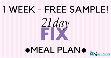 Your Sample 21 Day Fix Meal Plan Container Sizes And Grocery Shopping