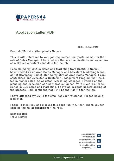 The letter should be written on company letterhead addressed to the consulate general . Letterhead Of Aplication : 9+ Official Job Application ...