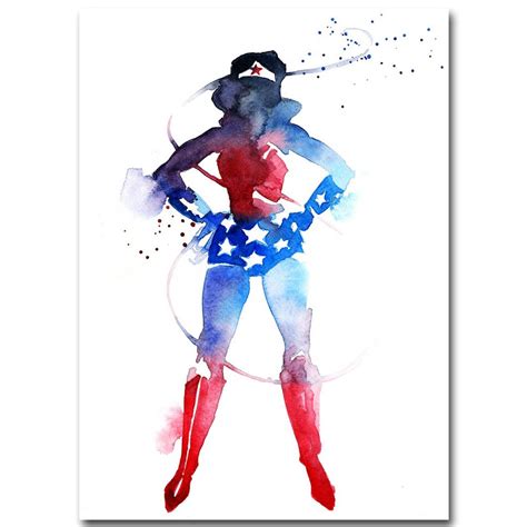Wonder Woman Superheroes Art Silk Fabric Poster Print 13x18 Inch