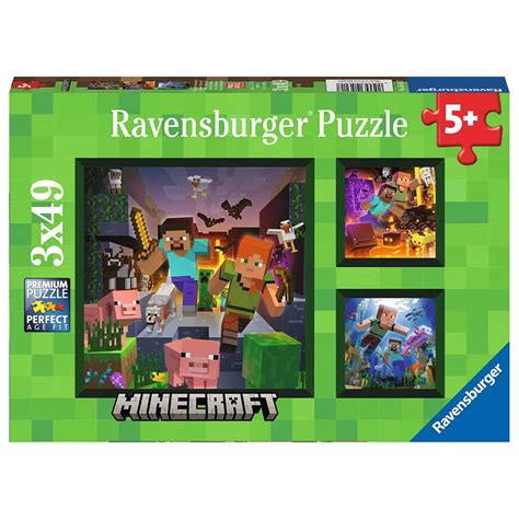 Puzzle Ravensburger Minecraft 3 In 1 3x49 Piese Emagro