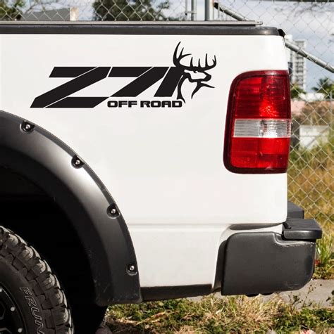 Chevy Z71 Off Road Deer Antler 4×4 Decal Sticker Custom Made In The