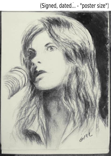 Charcoal Sketch Stevie Nicks G Linsenmayer Fine Art Paintings Prints People Figures