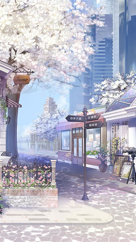 Sakura Anime Scenery Wallpaper Scenery Wallpaper Anime Scenery