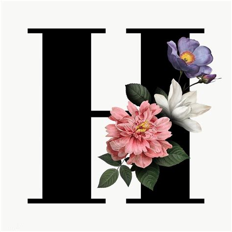 Download Premium Vector Of Elegant Flower Lettering Design Vector