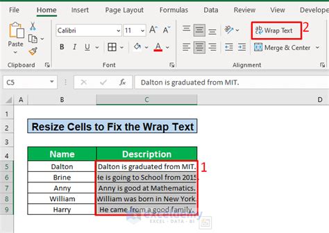 Fix Wrap Text Not Working In Excel 4 Possible Solutions Exceldemy