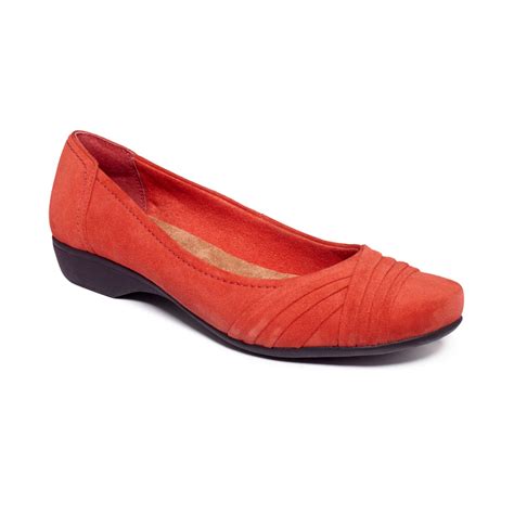 Clarks Womens Propose Pixie Flats In Coral Red Lyst