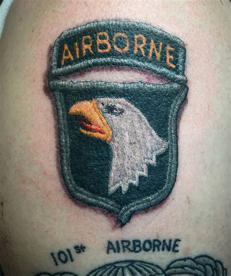 Realistic Airborne Shoulder Tattoo Veteran Ink
