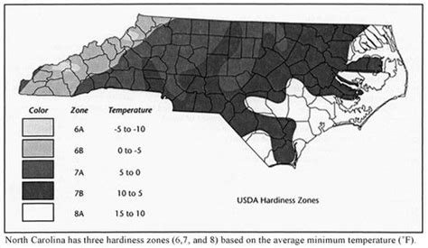 Usda Hardiness Zone Map For North Carolina Plant Zones Plants North
