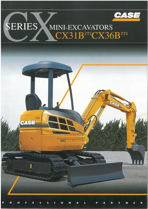 Case Cx31b Zts And Cx36b Zts Mini Excavator Brochure