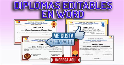 Diplomas Editables En Word Words Diy And Crafts Diploma