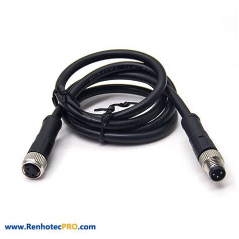 M8 Cable Assembly 3 Pin Overmoulded Male To Female
