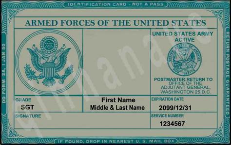 Armed Forces Id Card