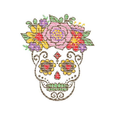Sugar Skull Svg Files Day Of Dead Svg Mexican Skull Svg Dia De Etsy