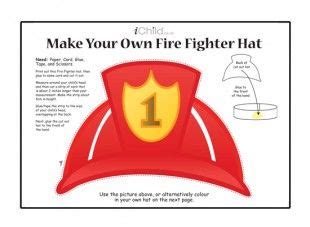 Make a simple firefighter hat out of a paper plate. Your child can make their own fire fighter hat with this ...