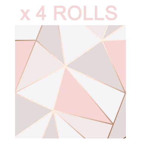 Rose Gold Triangle Wallpaper 3d Apex Geometric Modern