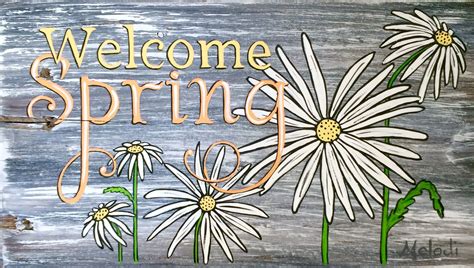 10 Welcome Spring Wooden Sign