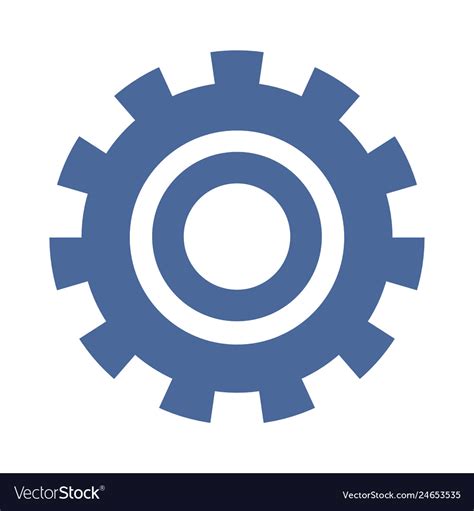 Big Gear Symbol Machinery Royalty Free Vector Image
