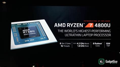 Amd Introduces The Ryzen 7 4800u The First 8 Core 16 Thread Cpu For