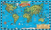 5 Free Blank Interactive Printable World Map for Kids PDF | World Map ...