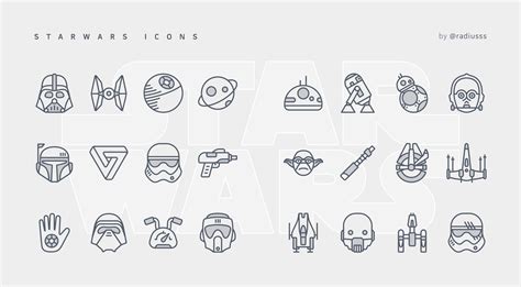 Starwars Icon Set Star Wars Icons Star Wars Tattoo Star Wars