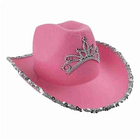 Roze Cowboy Hoed Westerse Stijl Tiara Cowgirl Hoed Voor Vrouwen Meisje