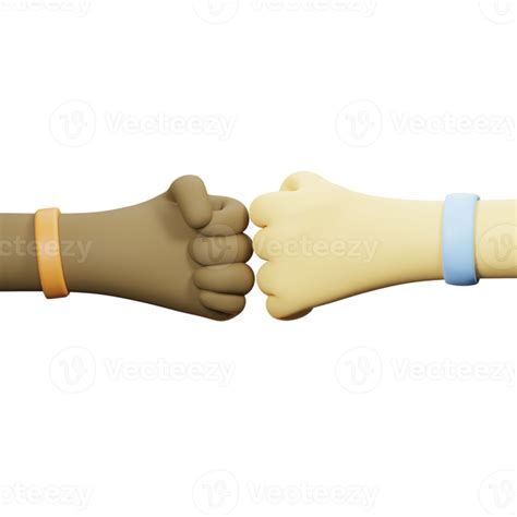 3d Hand Gesture Diversity Fist Bump 10871116 Png