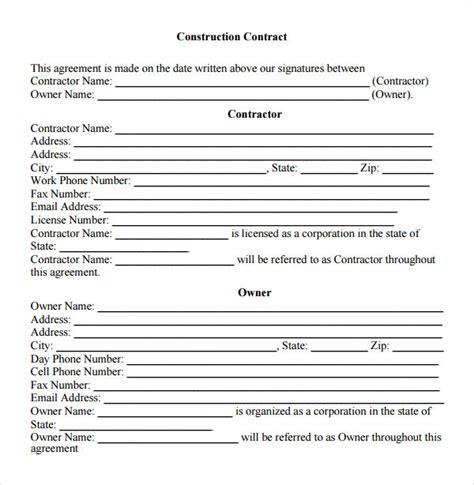 Free 5 Sample Contractual Agreement Templates In Pdf Ms