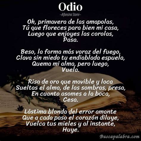 Poema Odio De Alfonsina Storni Análisis Del Poema