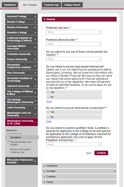 You can't do that through common app. The Ultimate Guide to Applying to WashU