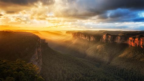 Blue Mountains Sunset Bing Wallpaper Download