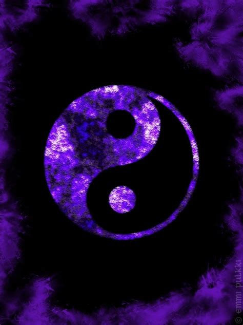Pin By Christy Allen Sparks On Yins N Yangs Yin Yang Art Ying Yang Art Black And Purple