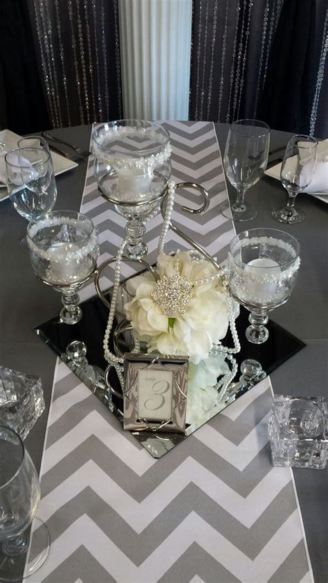 Glass Mirror Table Decorations