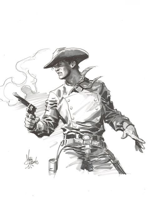 Pin By Stefano Ferrini On Fumetti Western Gunslinger Art Cowboy