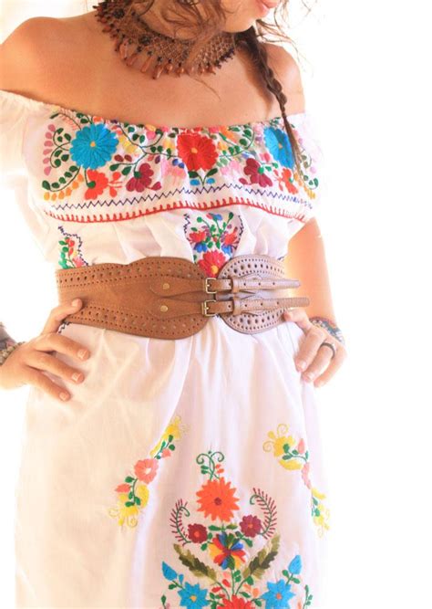 Handmade Mexican Dress From Aida Coronado Mexican Off Shoulder Dress Aida Coronado Store A